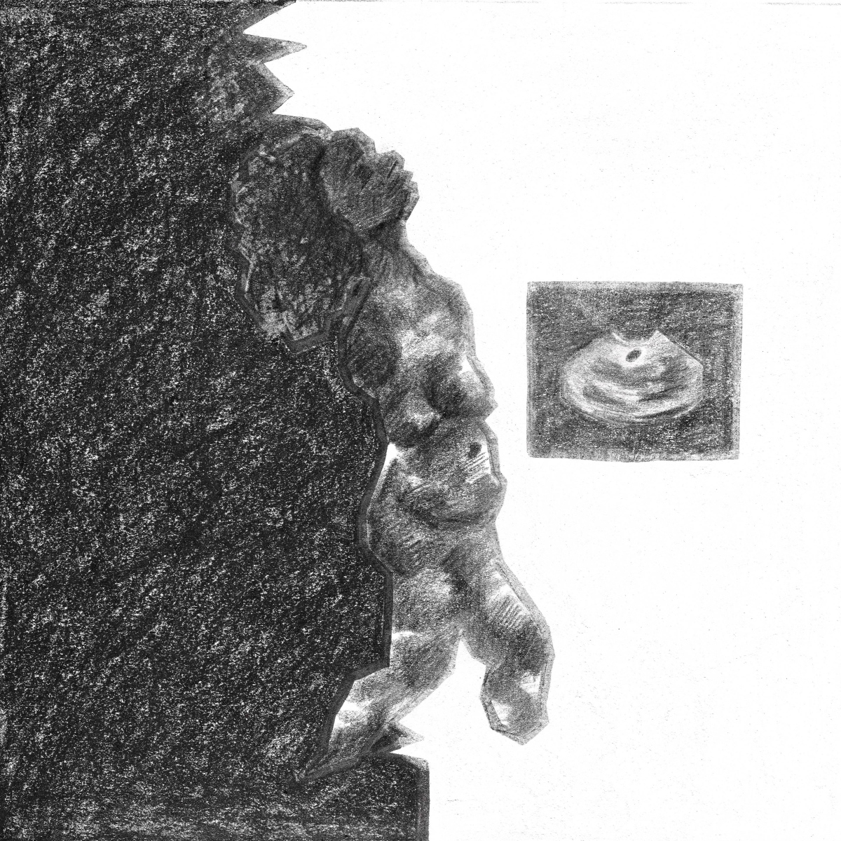 Black-Brit-ish (11), Hope River, 2023, Graphite and pastel on paper, 20 x 20cm