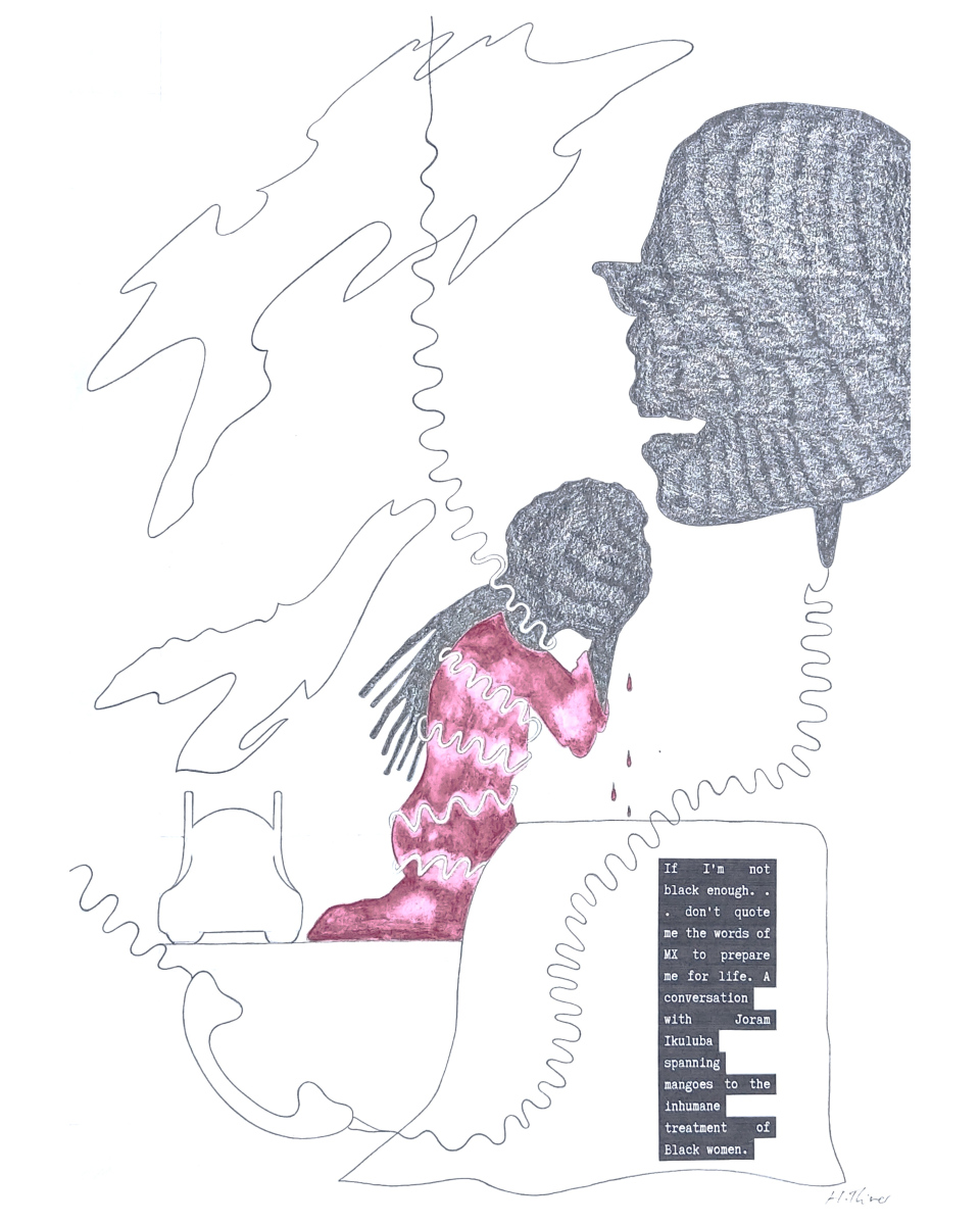 21, Hope River, 2023, Pencil and print on paper, 29.7 x 42cm