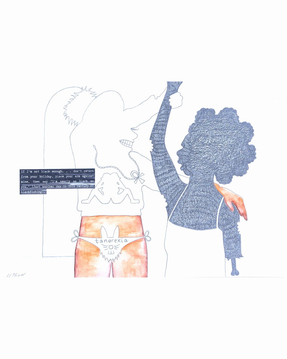 23, Hope River, 2023, Pencil and print on paper, 42 x 29.7cm