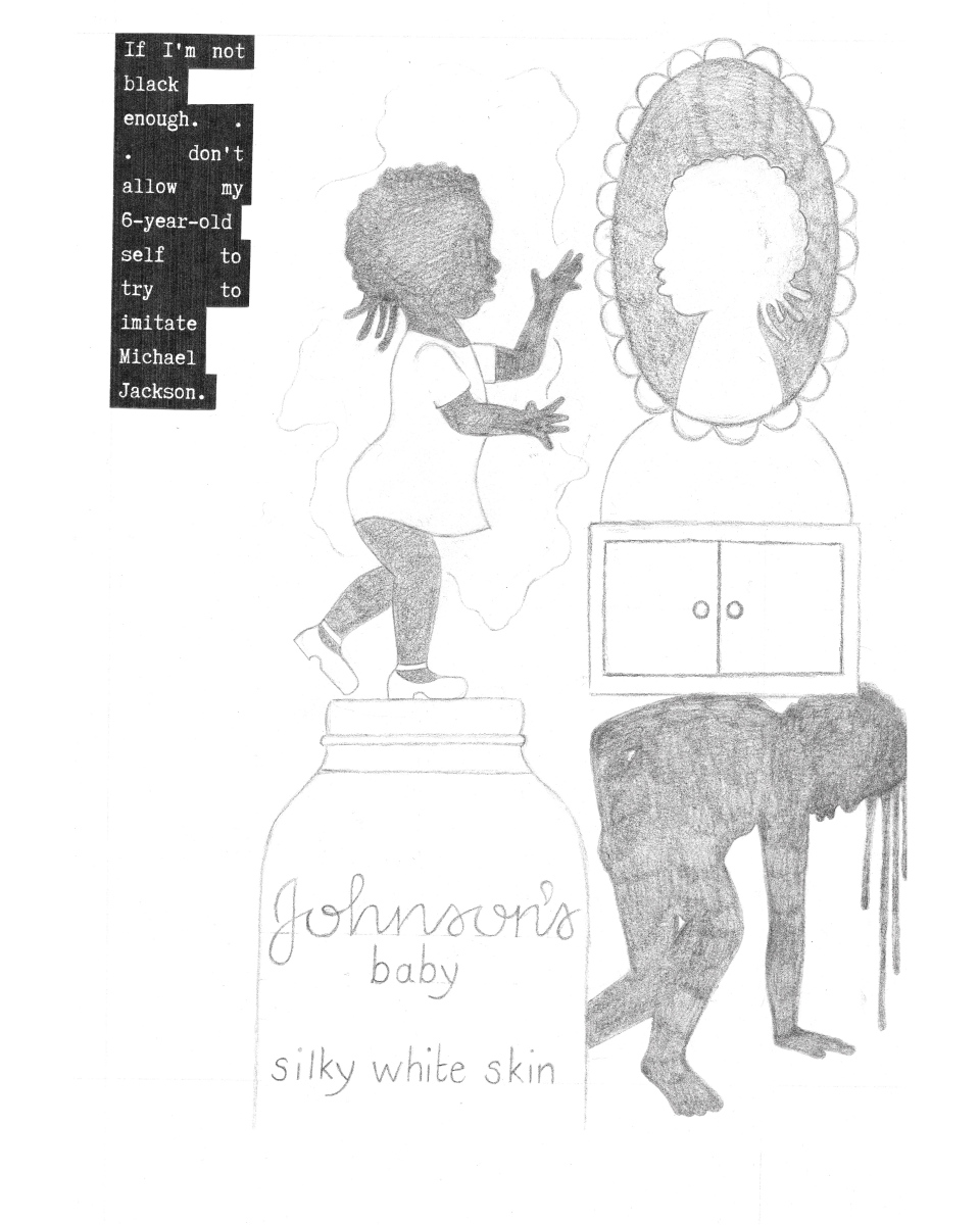 9, Hope River, 2023, Pencil and print on paper, 21 x 29.7cm