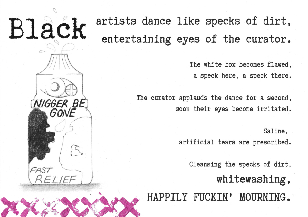 Happily Fuckin' Mourning, Hope River, 2023, Print, pencil, and acrylic on paper, 29.7 x 21cm